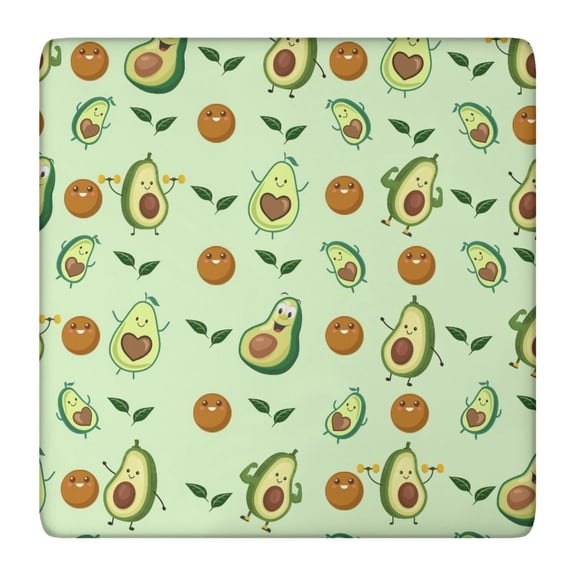 Tablecloth Fresh Avocado Pattern Cute Kawaii Green Fruit Print for Kitchen or Picnic Table Decor