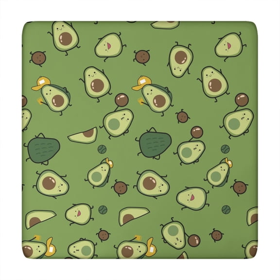 Tablecloth Green Avocado Fruit Print Kawaii Pattern Aesthetic Cute Art Design for Kitchen Decor