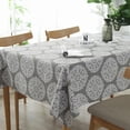 thumbnail image 1 of Tablecloth Grey Retro Table Cloth Rectangular Tablecloths Cotton Linen Table Cover Suitable for Home Kitchen Decoration,Various Sizes (Retro Printing,60" x 102"), 1 of 6
