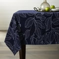 thumbnail image 1 of Tablecloth Heavyweight Vintage Burlap Cotton Tablecloths for Rectangle Tables, Seats 12 to 14 People (60"x120", Navy Blue), 1 of 5