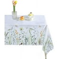 thumbnail image 1 of Tablecloth Indoor Outdoor Stain and Wrinkle Resistant Polyester Fabric Floral Table Cloth Wipe Clean Decorative Table Cover for Dining Table Buffet Party (Floral B, 60" X 84" Rectangular), 1 of 4