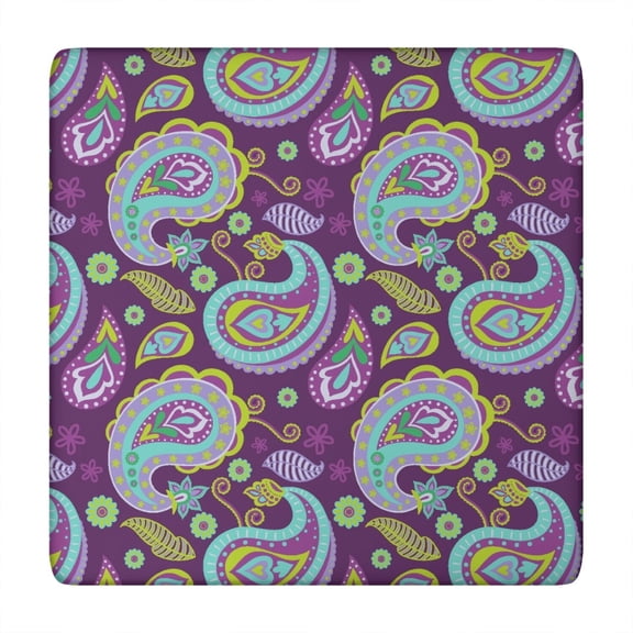 Tablecloth Mandala Ethnic Tribal Pattern Waterproof Elastic Squre Cover with Back for Spiritual and Healing