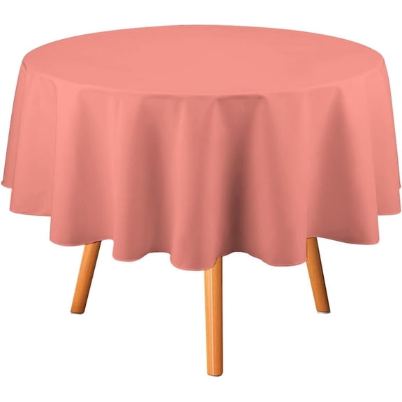 Tablecloth Modern Coral Table Cover 60inch Round Washable Table Cloth for Kitchen Dinning Party Tabletop Modern Decoration