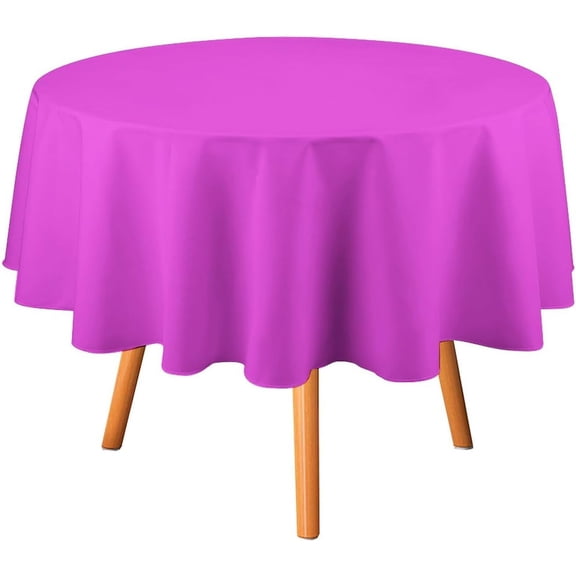 Tablecloth Modern Hot Pink Table Cover 60inch Round Washable Table Cloth for Kitchen Dinning Party Tabletop Modern Decoration