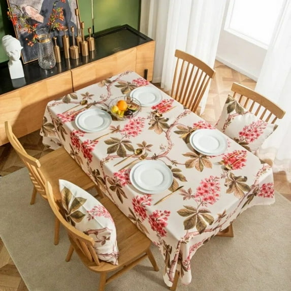 Tablecloth New Chinese American Retro Flower and Bird Coffee Table Tablecloth Tablecloth Waterproof Rectangular Tablecloth