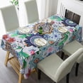 thumbnail image 1 of Tablecloth, Original Design Hand Drawing Art Print Table Cloth, Washable Water Resistance Microfiber Decorative Rectangle Table Cover (Tape 10, 60"x84"), 1 of 6