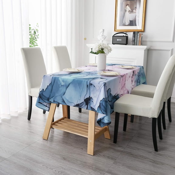 Tablecloth, Original Design Hand Drawing Art Print Table Cloth, Washable Water Resistance Microfiber Decorative Rectangle Table Cover (Tape 8, 60"x102")