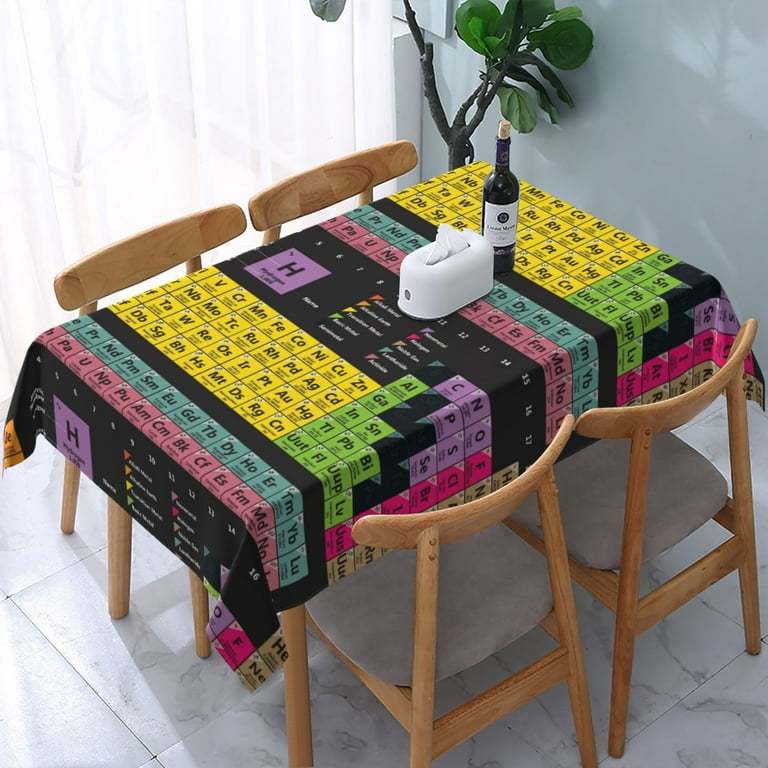 Tablecloth Periodic Table Of The Elements Chemistry Table Cloth 