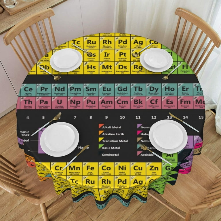 Tablecloth Periodic Table Of The Elements Chemistry Table Cloth 