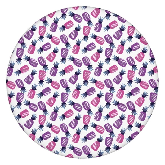 Tablecloth Pineapple and Floral Pattern Hawaiian Summer Yellow Tropical Fruit Print Aesthetic Dining Decor