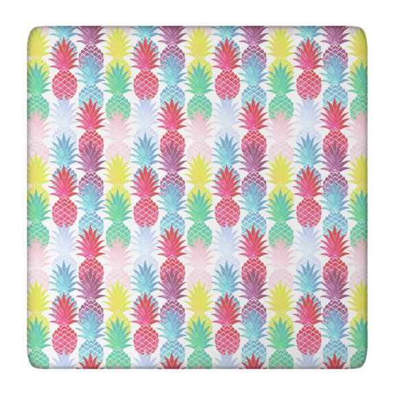 Tablecloth Pineapple and Sunshine Pattern Summer Fruit Theme Tropical Print for Hawaiian Aesthetic Dining Decor