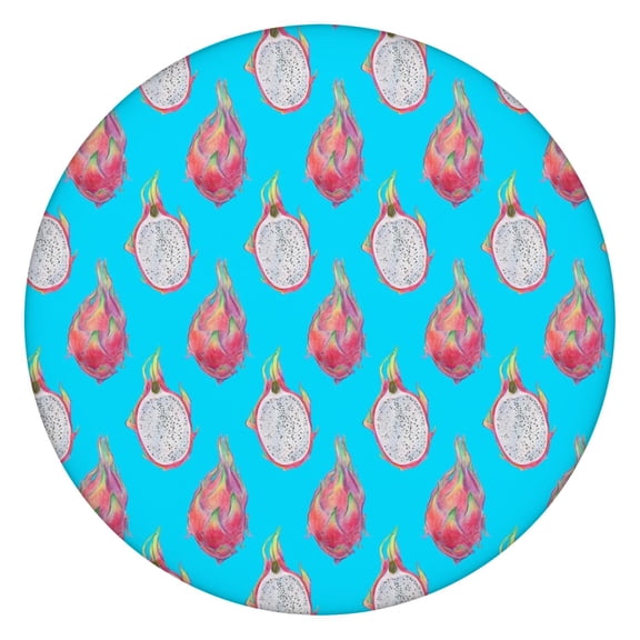 Tablecloth Pitaya Print Pink and Red Dragon Fruit Pattern Tropical Kawaii Design for Pitaya Enthusiasts