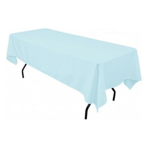 Tablecloth Polyester Rectangular 60x120 Inch (Light Blue)