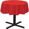 thumbnail image 1 of Tablecloth Polyester Round Seamless (One Piece) 64 Inch Red By Broward Linens, 1 of 2