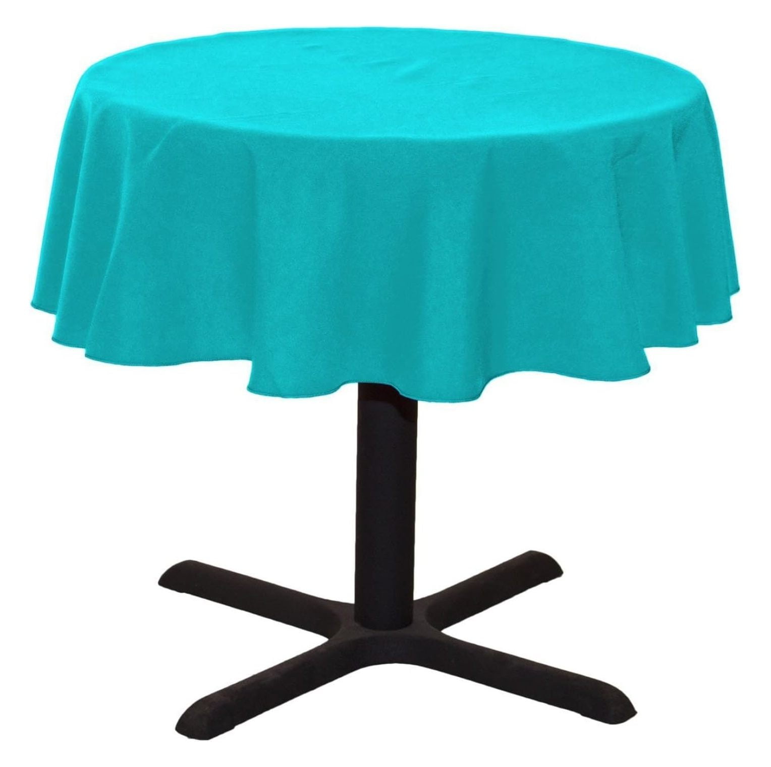 Tablecloth Polyester Round Seamless (One Piece) 64 Inch Turquoise By ...