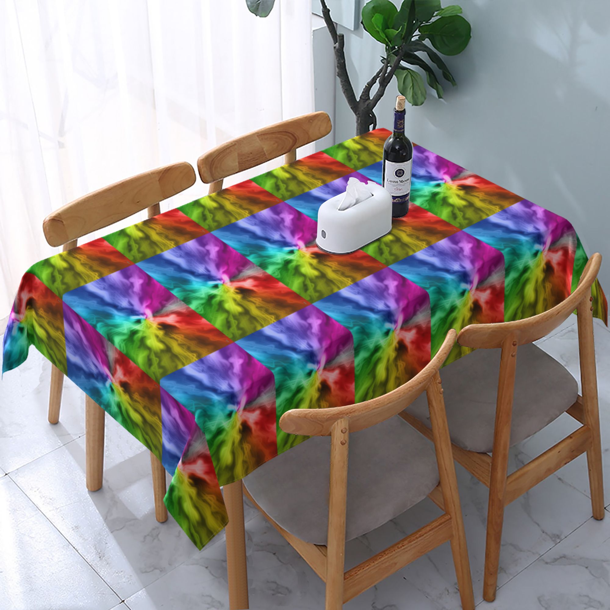 Tablecloth Rainbow-Waves-x-Abstract-Wallpaper-Hd Table Cloth For ...