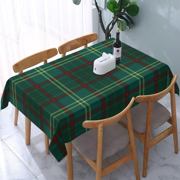 Tablecloth Rectangle Armagh County Irish Tartan Polyester Fabric Table Cloth, Water Resistant & Wrinkle Free Table Cover for Kitchen and Dining Room Tabletop 60"x84" (4-6 Seats)
