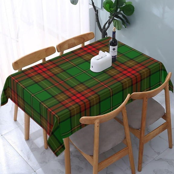 Tablecloth Rectangle Cavan County Irish Tartan Polyester Fabric Table Cloth, Water Resistant & Wrinkle Free Table Cover for Kitchen and Dining Room Tabletop 60"x84" (4-6 Seats)