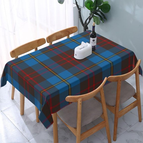 Tablecloth Rectangle Clan Cameron Hunting Tartan Polyester Fabric Table Cloth, Water Resistant & Wrinkle Free Table Cover for Kitchen and Dining Room Tabletop 60"x84" (4-6 Seats)