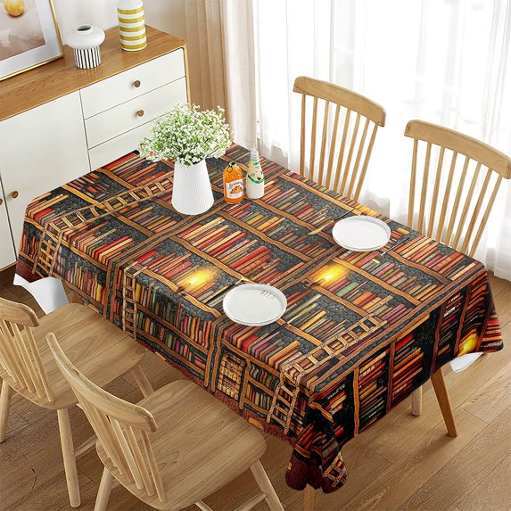 Tablecloth Rectangle Decoration Room Dining Room Living Study for Cover Table Pattern Books Bookshel