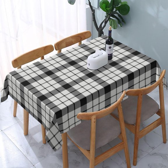 Tablecloth Rectangle MacFarlane Plaid Tartan Scottish Clan Pattern Polyester Fabric Table Cloth, Water Resistant & Wrinkle Free Table Cover for Kitchen and Dining Room Tabletop 60"x84" (4-6 Seats)