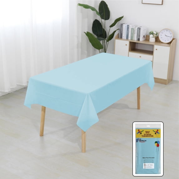 Tablecloth Rectangle Table Cover Plastic Spill Proof Wipe Clean Dining Table Protector Picnic Party Home Restaurant 72in x 54in for Kitchen Dining Room Buffet Events Family Dining Table Protector