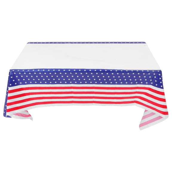 OUNONA Patriotic Disposable Paper Tablecloth for Parties, Holidays, and Celebrations - Festive Table Cover for Events