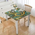 thumbnail image 1 of Tablecloth Rectangle Teal Green Flower Pattern Table Cloth Outdoor Waterproof Tablecloths for Party Picnic Indoor Table Cover for Dining/Kitchen Home Decoration, 1 of 7