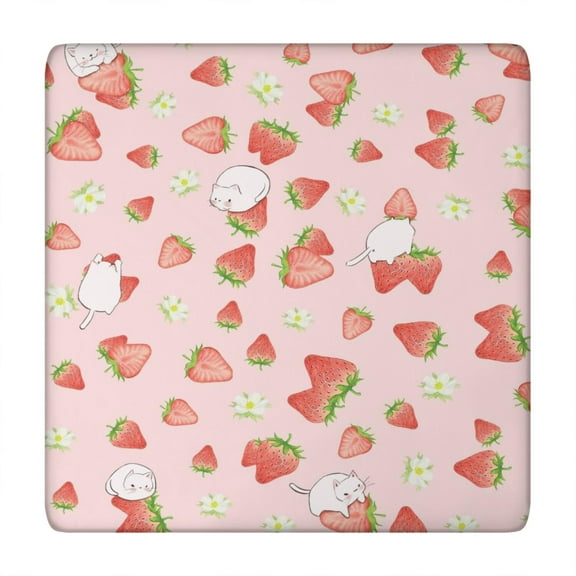 Tablecloth Red Berry Strawberry Print Fresh Sweet Fruit Pattern Kawaii Cute Summer Table Decor
