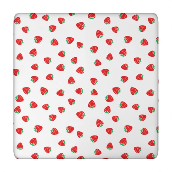 Tablecloth Red Strawberry Pattern Sweet Berry Design Kawaii Fruit Decor for Strawberry Lover