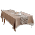Tablecloth Simple Tassel Modern Plaid Rectangle Fabric Table Cloth Tea