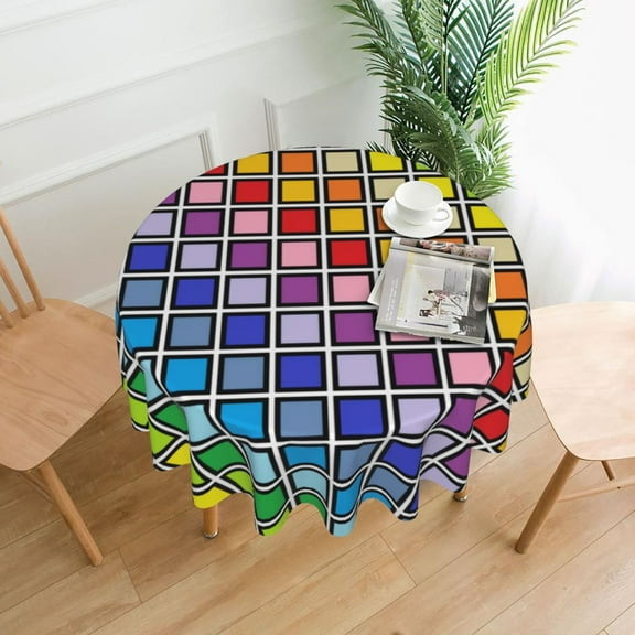 Tablecloth Stripes Round Table Cloth Black Lines Print Table Cover Tablecloths Graphic Wedding Party Table Decoration