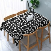 Tablecloth Telio Monaco Stretch Ity Knit Cat Print Table Cloth For Rectangle Tables Waterproof Resistant Picnic Table Covers For Kitchen Dining/Party(54x72in)