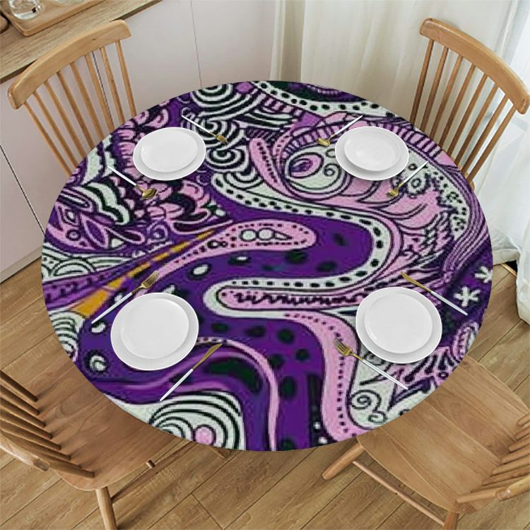 Tablecloth Toppers for Round Tables Floral Pattern Inspired Design ...