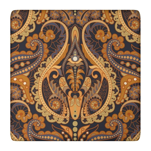 Tablecloth Tribal Boho Mandala Pattern Waterproof Elastic Squre Cover with Back for Healing and Relaxation