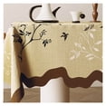 thumbnail image 1 of Tablecloth, Vintage Waterproof Tablecloth, Cotton and Linen Tablecloth, Heat-resistant Tablecloth, Rectangular Tablecloth, for Living Room, Balcony Dining Table Cloth, 1 of 5