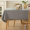 thumbnail image 1 of Tablecloth Waterproof Oilproof Gray Scandinavian Solid Color Imitation Linen Table Cover Mat Multiple Sizes Durable Easy Clean for Kitchen Dining Room Events, 1 of 5