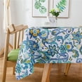 thumbnail image 1 of Tablecloth Waterproof Spillproof Polyester Fabric Table Cover for Kitchen Dinning Tabletop Decoration (Paisley, 60"x102"), 1 of 6