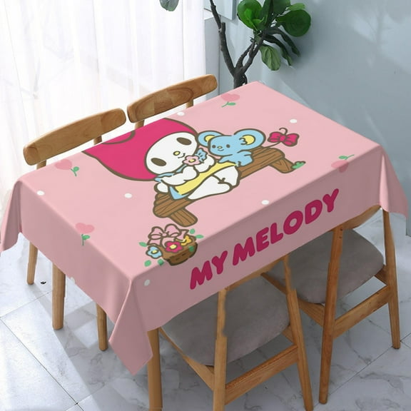 Tablecloth for Keroppi Sanrio Funny Cute Washable Square Cotton Softfor Kitchen & Table Linens 5570.9 in
