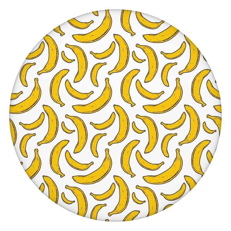 Tablecloth with Bananas Print Cute Cartoon Yellow Fruit Pattern