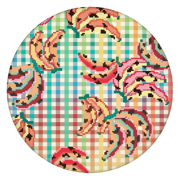Tablecloth with Bananas Print Cute Cartoon Yellow Fruit Pattern for Funny Banana Lover Aesthetic Kitchen