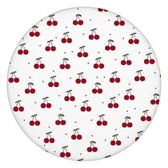 Tablecloth with Cherries Print Red Sweet Fruit Pattern for Cherry Lovers Kitchen Aesthetic Decor