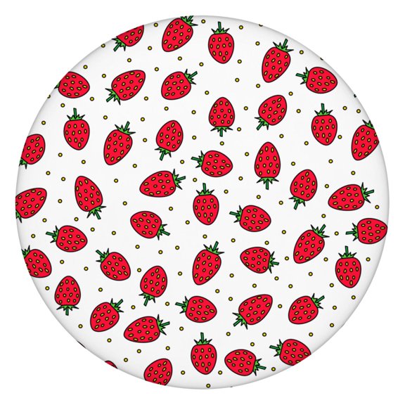 Tablecloth with Cute Strawberries Design Kawaii Red Berry Pattern Summer Fresh Fruit Style Decor