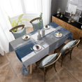 thumbnail image 1 of Tablecloths for Rectangle Tables Blue and Grey Abstract Paint Art Graffiti Waterproof Polyester Table Cloth for Kitchen Dinning Table Washable Table Cover for Parties/Wedding/Picnic 60x120in, 1 of 6