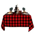 thumbnail image 1 of Tablecloths For Rectangle Tables,Checkered Tablecloth,Stain Resistant Wrinkle Free Table Cloth Washable,No Pilling Table Covers For Dining Room Kitchen Christmas-Red-135x135cm(53x53"), 1 of 9