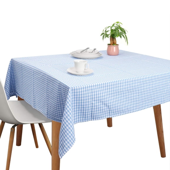 Tablecloths, Rectangle Vintage Table Covers Pure Cotton Gingham Tablecloths Oversized Holiday Home Decorative Checkered Plaid Table cloths for Everyday Dinner