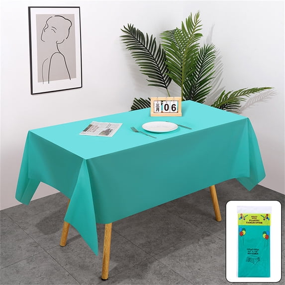Tablecloths Rectangular PEVA Plastic Cover in Thickened Design for Disposable Use to Protect Tables During Outdoor Picnics and Indoor Parties