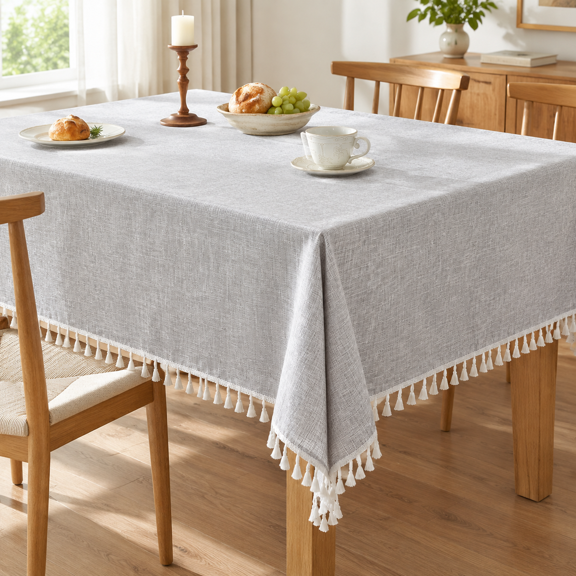 Tablecloths Waterproof Table Cloth Linens Wrinkle Free Anti-fading Rustic Cover Decoration For Kitchen Dinningmas(rectangle/55''x