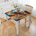 thumbnail image 1 of Tablecloths, of at Dramatic Home Decorative Tablecloths, Great for Home Kitchen/Parties/Holiday Dinner, Light Blue Yellow Tan, 1 of 7