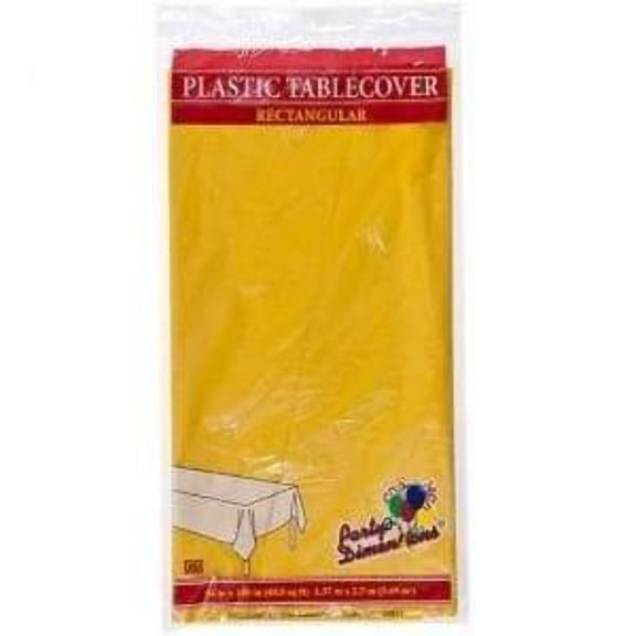Tablecover Plastic Sunshine Yellow Rectangular 54''X108'' :1CT
